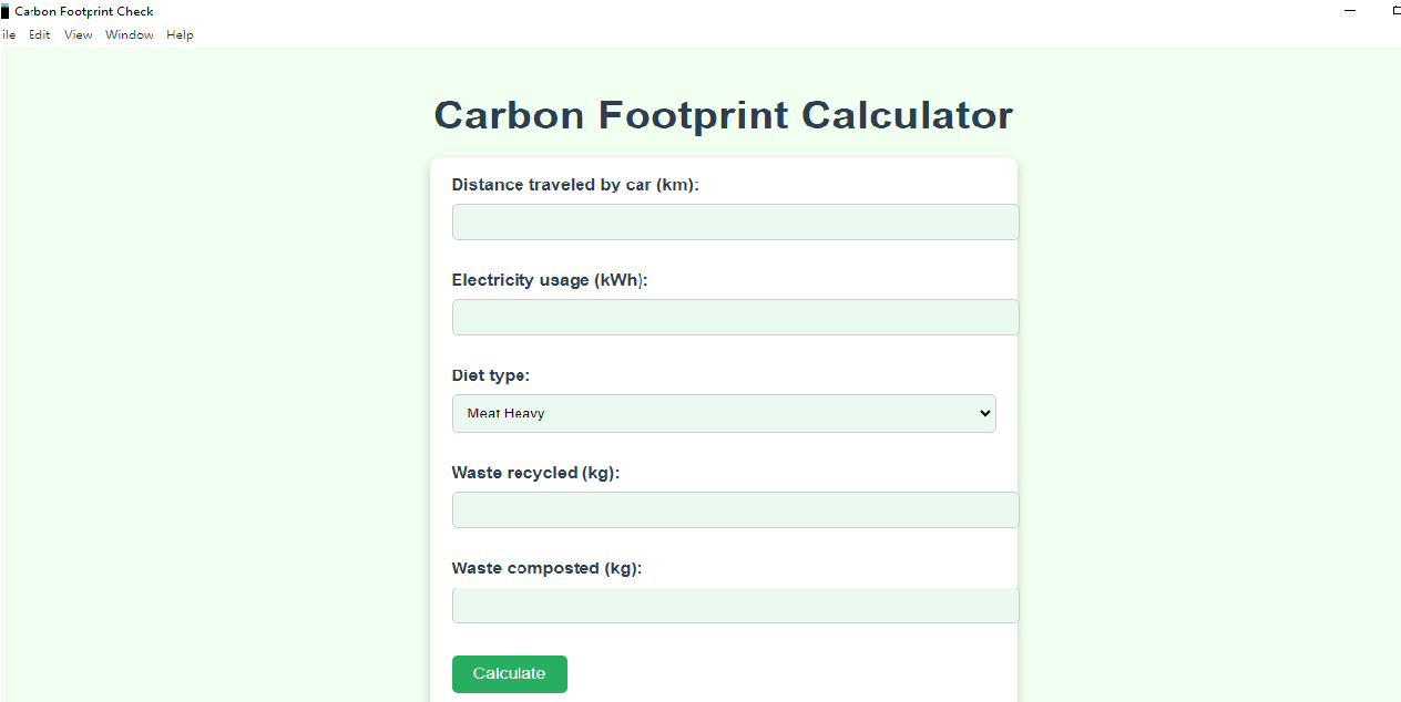 Carbon Footprint Check